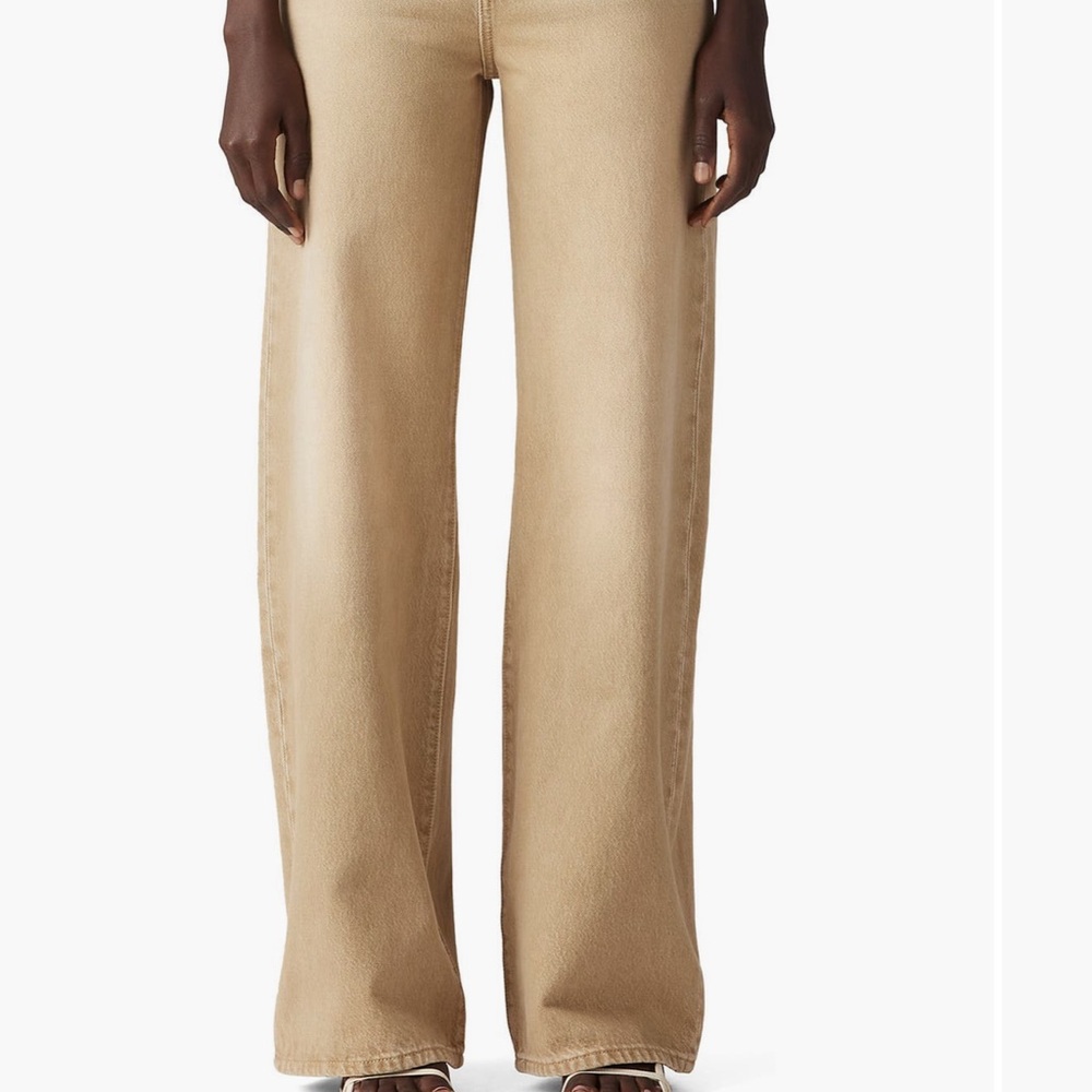 Levi High Waist Rib Cage Jeans Scraped Travertine - Size 24 - Brown - Tan